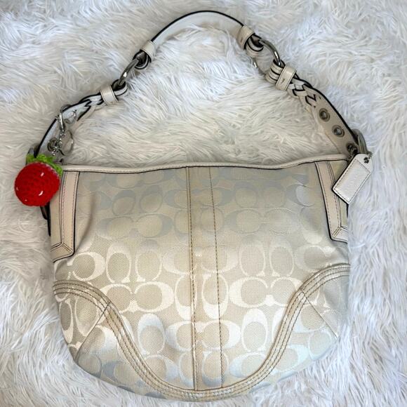 y2k Coach Vintage 2005 Signature 6267 Canvas Leather trim Hobo Bag Shoulder Bag - Picture 1 of 7